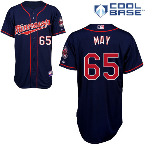 Trevor May #65 Youth Baseball Jersey-Minnesota Twins Authentic 2014 ALL Star Alternate Navy Cool Base MLB Jersey